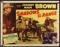 7z609 SHADOWS ON THE RANGE 1/2sh '46 cowboy Johnny Mack Brown w/horse, Jan Bryant!