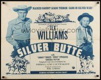7z622 SILVER BUTTE 1/2sh '49 Tex Williams, Barbara Payton. cool western art!