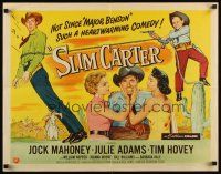 7z632 SLIM CARTER 1/2sh '57 Jock Mahoney, Julie Adams, funny art of boy holding up Mahoney!