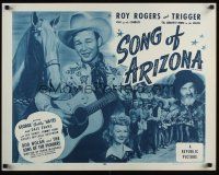 7z640 SONG OF ARIZONA style A 1/2sh R54 Roy Rogers with guitar, Dale Evans, Gabby Hayes, Trigger!