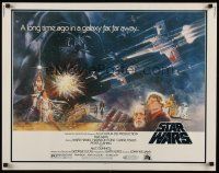 7z653 STAR WARS 1/2sh '77 George Lucas classic sci-fi epic, great different art by Tom Jung!