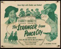 7z658 STRANGER FROM PONCA CITY 1/2sh '47 Charles Starrett as The Durango Kid & Smiley Burnette!