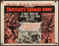 7z670 TARZAN'S SAVAGE FURY 1/2sh R57 cool art of Lex Barker & Dorothy Hart, Edgar Rice Burroughs!