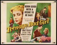7z674 TEENAGE BAD GIRL 1/2sh '57 sexy smoking Sylvia Syms was born good with a desire to be bad!