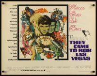 7z678 THEY CAME TO ROB LAS VEGAS 1/2sh '68 Gary Lockwood, cool artwork including roulette wheel!