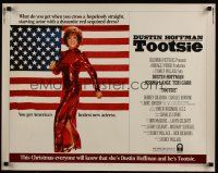7z688 TOOTSIE 1/2sh '82 full-length Dustin Hoffman in drag by American flag!