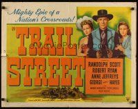 7z693 TRAIL STREET style A 1/2sh '47 Randolph Scott, Anne Jeffreys, Gabby Hayes!