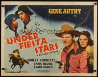 7z700 UNDER FIESTA STARS 1/2sh '41 Gene Autry plus Smiley Burnette & Carol Hughes!