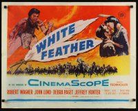 7z732 WHITE FEATHER 1/2sh '55 art of Robert Wagner & Native American Debra Paget!
