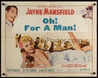 7z739 WILL SUCCESS SPOIL ROCK HUNTER 1/2sh '57 art of sexy Jayne Mansfield wearing only a sheet!