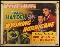 7z748 WYOMING HURRICANE 1/2sh '43 cowboy Russell Hayden fighting & w/ Alma Carroll!