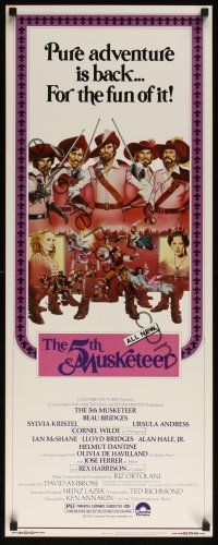 8a009 5th MUSKETEER insert '79 great art of Sylvia Kristel, Lloyd Bridges & cast by C.W. Taylor!