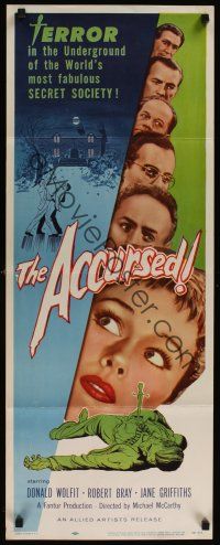 8a015 ACCURSED insert '58 from the files of the world's most fabulous secret society!