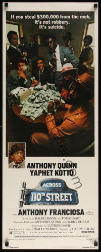 8a016 ACROSS 110th STREET insert '72 Anthony Quinn, Yaphet Kotto has a HUGE pile of money!