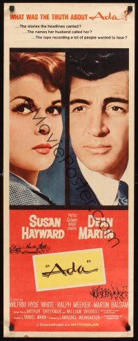 8a017 ADA insert '61 Susan Hayward & Dean Martin portraits, what was the truth?