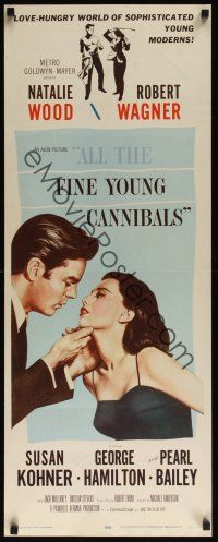 8a021 ALL THE FINE YOUNG CANNIBALS insert '60 art of Robert Wagner about to kiss sexy Natalie Wood