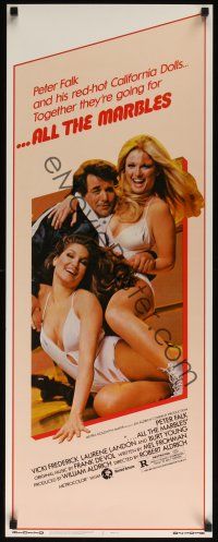 8a022 ALL THE MARBLES insert '81 great image of Peter Falk & sexy female wrestlers!