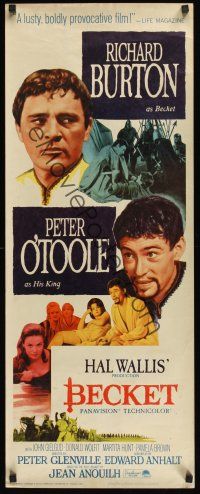 8a050 BECKET insert '64 Richard Burton in the title role, Peter O'Toole, John Gielgud!