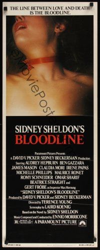 8a070 BLOODLINE insert '79 the line between love and death, from Sidney Sheldon's novel, sexy!
