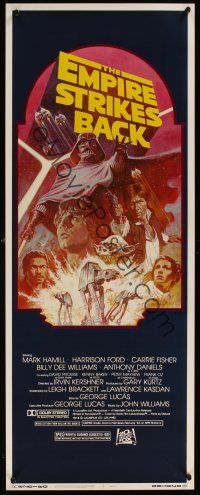 8a184 EMPIRE STRIKES BACK insert R82 George Lucas sci-fi classic, different art by Tom Jung!