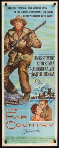 8a204 FAR COUNTRY insert '55 cool art of James Stewart with rifle, directed by Anthony Mann!