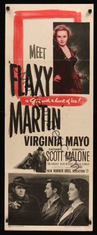 8a217 FLAXY MARTIN insert '49 Virginia Mayo is a bad girl with a heart of ice!