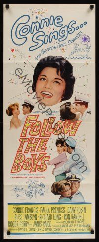 8a224 FOLLOW THE BOYS insert '63 Connie Francis sings and the whole Navy fleet swings!