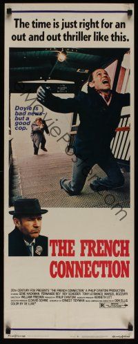 8a238 FRENCH CONNECTION insert '71 Gene Hackman in movie chase climax, William Friedkin!