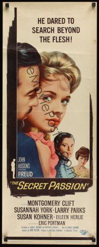 8a241 FREUD insert '63 John Huston directed, Montgomery Clift, Susannah York, The Secret Passion!