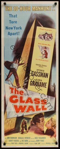 8a259 GLASS WALL insert '53 sexy Gloria Grahame & Vittorio Gassman in New York City!