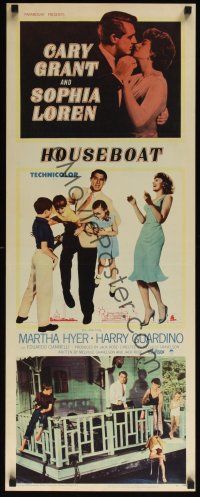 8a312 HOUSEBOAT insert '58 Cary Grant & beautiful Sophia Loren with children!