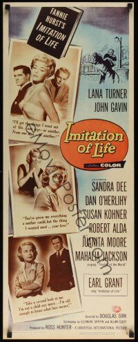 8a323 IMITATION OF LIFE insert '59 sexy Lana Turner, Sandra Dee, from Fannie Hurst novel!