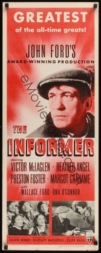 8a327 INFORMER insert R55 John Ford, great close up art of angry Victor McLaglen!