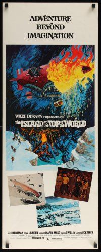 8a331 ISLAND AT THE TOP OF THE WORLD insert '74 Disney's adventure beyond imagination, cool art!