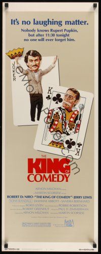 8a348 KING OF COMEDY insert '83 Robert De Niro, Jerry Lewis, directed by Martin Scorsese!