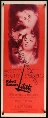 8a370 LILITH insert '64 Warren Beatty, before Eve, there was evil, and her name was Jean Seberg!