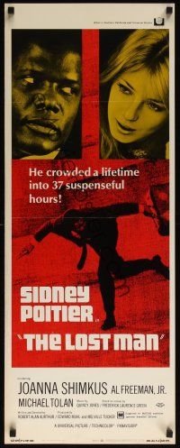 8a384 LOST MAN insert '69 Sidney Poitier crowded a lifetime into 37 suspensful hours!