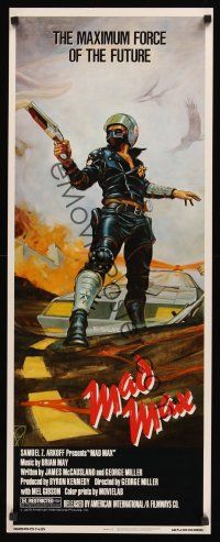 8a393 MAD MAX insert '80 art of wasteland cop Mel Gibson, George Miller Australian sci-fi classic!