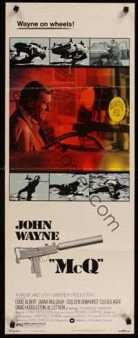 8a414 McQ insert '74 John Sturges, John Wayne is a busted cop with an unlicensed gun!