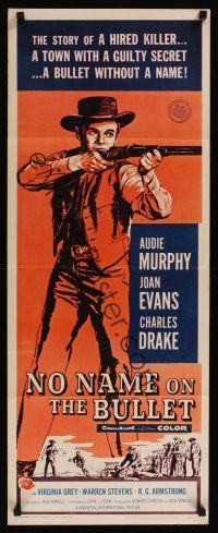 8a448 NO NAME ON THE BULLET insert '59 Audie Murphy as the strangest killer in the west!