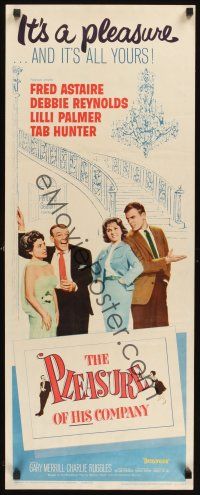 8a484 PLEASURE OF HIS COMPANY insert '61 Fred Astaire, Debbie Reynolds, Lilli Palmer, Tab Hunter!