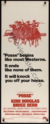 8a491 POSSE insert '75 Kirk Douglas, it begins like most westerns but ends like none of them