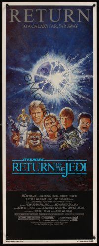 8a515 RETURN OF THE JEDI insert R85 George Lucas classic, Mark Hamill, different Tom Jung artwork!
