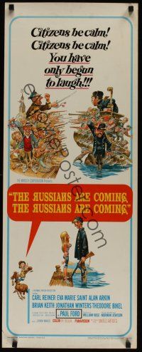 8a539 RUSSIANS ARE COMING insert '66 Carl Reiner, great Jack Davis art of Russians vs Americans!