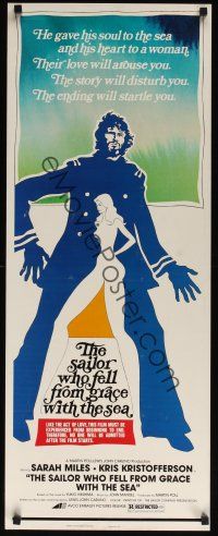 8a540 SAILOR WHO FELL FROM GRACE WITH THE SEA insert '76 art of Kris Kristofferson & Sarah Miles!