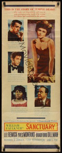 8a543 SANCTUARY insert '61 William Faulkner, sexy Lee Remick, the story of Temple Drake!