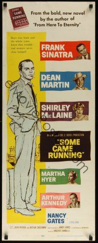 8a587 SOME CAME RUNNING insert '59 art of Frank Sinatra w/Dean Martin, Shirley MacLaine