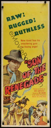 8a589 SON OF THE RENEGADE insert '53 none dared face his smouldering guns or his blazing anger!