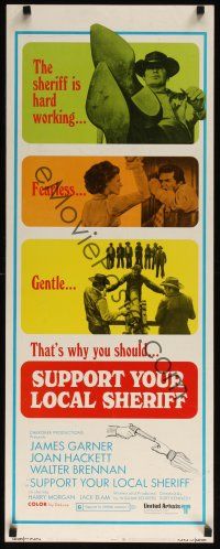 8a622 SUPPORT YOUR LOCAL SHERIFF insert '69 James Garner is the fastest finger in the West!