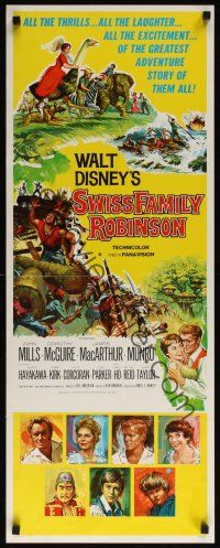 8a626 SWISS FAMILY ROBINSON insert '60 John Mills, Walt Disney family fantasy classic!